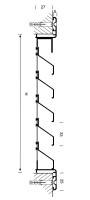 Lüftungsgitter LG-5050 RAA Alu eloxiert 545 x545mm Zuluft Abluft Lamellengitter