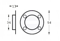 Edelstahl Schiebetürmuschel SM-35434 Rund Einlassmuschel Griffmuschel Türgriff