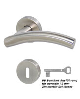 Edelstahl Türbeschlag Iseo II R BB Türklinke Türgriffe Türbeschläge