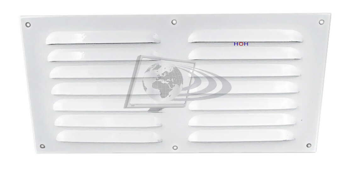 Metall Belüftung Grille 300mm X 150mm Fliegengitter Flach Louvre