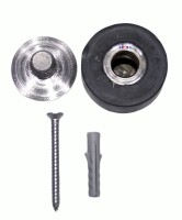 Türstopper Set 3 Stück TS-2070 P Edelstahl Schraubkopf Türpuffer Bodenmontage