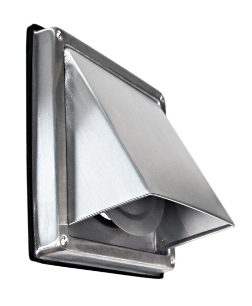 Edelstahl Ablufthaube LG 5515 L Lüftungsgitter DN 150 Außenverschlussklappe