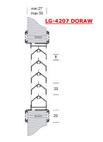 Lüftungsgitter LG-4207 DORAW Lamellengitter 465 x120 Weiß PVD Zuluft Abluftgitter