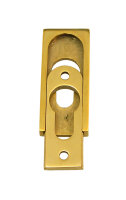 Profilzylinder Schutzrosette SR 34034 Rechteck Messing poliert Schieberosette