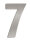 Hausnummer HN 7 Edelstahl 200 mm Ziffer Türbeschriftung Buchstaben
