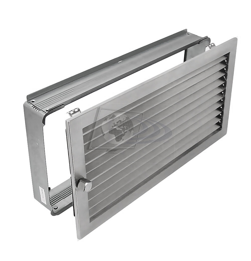 Lüftungsgitter Stahl Luftgitter Warm-Kalt Ventilation Belüftung aus Stahl  inWeiß