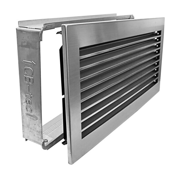 Kaltluftgitter KG 4523 MESM mit Edelstahl Blende 450 x 230mm Zuluft Abluftgitter