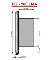 Lüftungsgitter LG - 100 LMA S Rund Alu Schwarz DIN 100 Zuluftgitter Abluftgitter