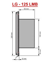 Lüftungsgitter LG - 125 LMB S Quadrat Alu Schwarz DIN 125 Zuluft Abluftgitter
