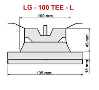 Edelstahl Lüftungsgitter LG - 100 TEE L Deckenlüfter DIN 100 Zuluft Abluftgitter