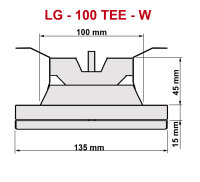 Lüftungsgitter LG - 100 TEE W Weiss Deckenlüfter DIN 100 Zuluft Abluftgitter