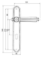 Türbeschlag Antike LS Antik Grau BB Türklinke