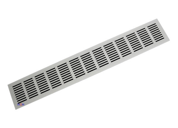 Aluminium Lüftungsgitter 60mm x 1200mm Stegblech Heizungsdeckel Edelstahl  eloxiert