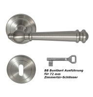 Massiv Messing Türbeschlag Kos R BB Nickelmatt Türdrücker Türklinke