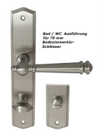 Messing Türbeschlag Kos LS WC Nickelmatt Türdrücker Türklinke Türgriffe