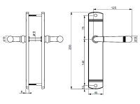 Türbeschlag 1612 Helena LS WC Messing poliert PVD Türklinke