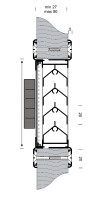 Lüftungsgitter LG-4020 DORA-SW Schiebegitter Alu-Weiss 448 x 248 mm Zuluftgitter