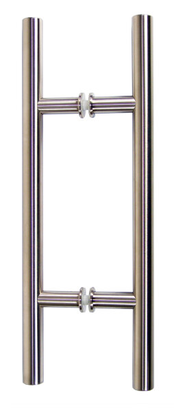 Edelstahl V2A Stossgriff Griffpaar SGM 350 INOX Türgriff Glastürgriff Set