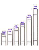 Edelstahl V2A Stossgriff Griffpaar SGM 350 INOX Türgriff Glastürgriff Set
