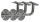Edelstahl Handlaufhalter Set 3 Stück HLH 1101 gewölbte Auflage Handlaufträger Stütze
