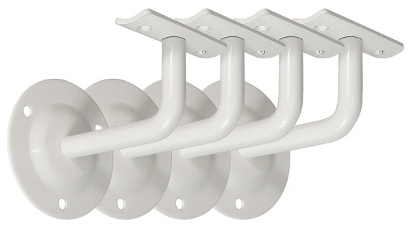 Handlaufhalter Set 4 Stück HLH 1103 Weiss gewölbte Auflage Handlaufträger