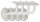 Handlaufhalter Set 4 Stück HLH 1103 Weiss gewölbte Auflage Handlaufträger