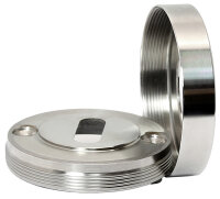 Edelstahl V2A Türbeschlag 1680-L R BB Schraubrosette Türklinke Türdrücker