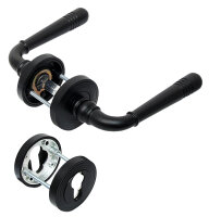 Türbeschlag 2309 Helena R PZ Schwarz PVD Türklinke