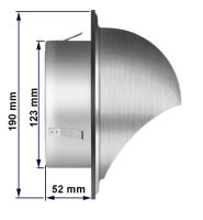 Lüftungsgitter LG-5012 BL Rund DN 125 Zuluft...