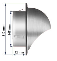 Lüftungsgitter LG-5015 BL Rund DN 150 Zuluft...