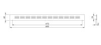 Lüftungsgitter LG-5004 BL-SG StegblechSchwarz...