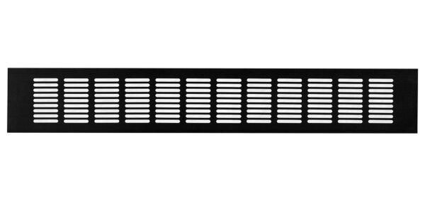 Lüftungsgitter LG-5008 BL-SG Stegblech Schwarz eloxiert 500 x 80 mm