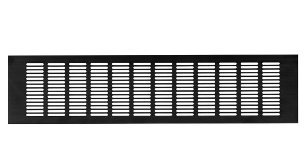 Lüftungsgitter LG-5012 BL-SG Schwarz eloxiert Stegblech 500 x 120 mm