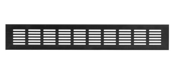 Lüftungsgitter LG-4006 BL-SG Schwarz eloxiert Stegblech 400 x 60 mm