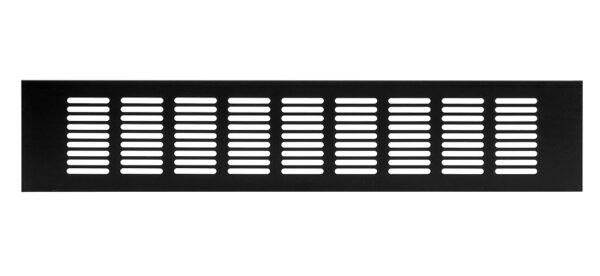 Lüftungsgitter LG-4008 BL-SG Schwarz eloxiert Stegblech 400 x 80 mm