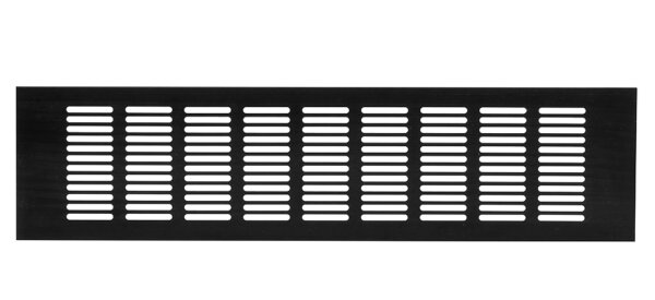 Lüftungsgitter LG-4010 BL-SG Schwarz eloxiert Stegblech 400 x 100 mm