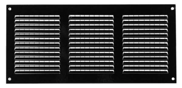 Lüftungsgitter LG-3015 BL-FG Schwarz 300 x 150 Fliegengitter Abluftgitter