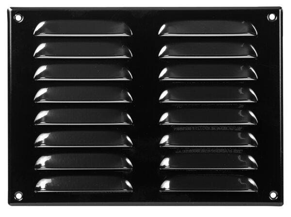 Lüftungsgitter LG-2619 BL-FG Schwarz 260 x190 Fliegengitter Abluftgitter
