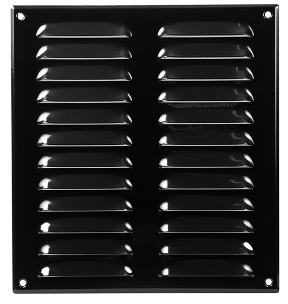 Lüftungsgitter LG-2628 BL-FG Schwarz 260 x280 Fliegengitter Abluftgitter