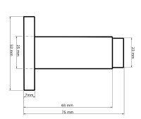 Edelstahl Türstopper TS 2165 Quadrat Abstandshalter Türpuffer